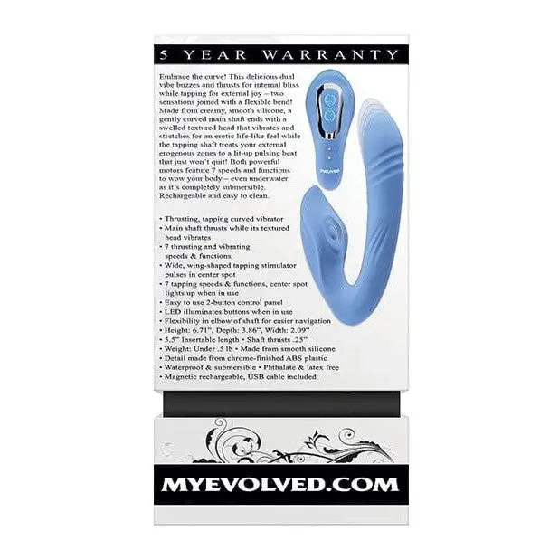 Evolved Evolved Tap Thrust Dual Vibe Blue Vibrators Evolved Evolved Tap Thrust Dual Vibe Blue Vibrators