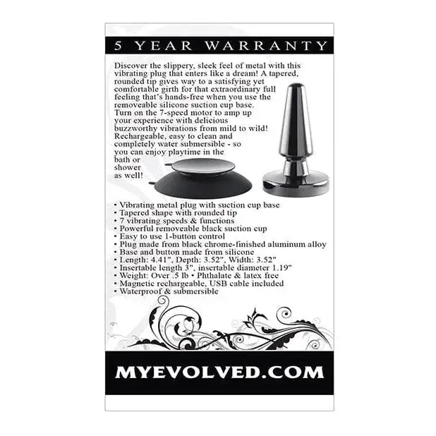 Evolved Male Sex Toys Evolved Beginner Vibrating Metal Plug