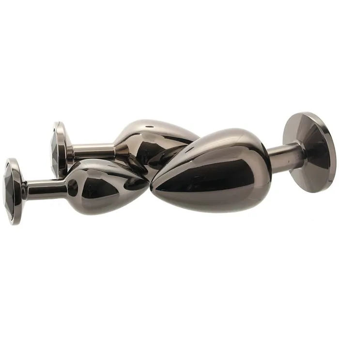 Evolved Novelties Black Gem Anal Plug Set Anal Evolved Novelties Black Gem Anal Plug Set Anal