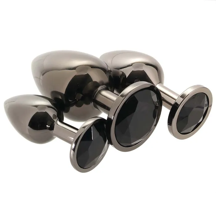 Evolved Novelties Black Gem Anal Plug Set Anal Evolved Novelties Black Gem Anal Plug Set Anal