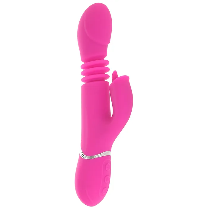 Evolved Novelties Pink Dragon Thrusting Rabbit Vibe Vibrators