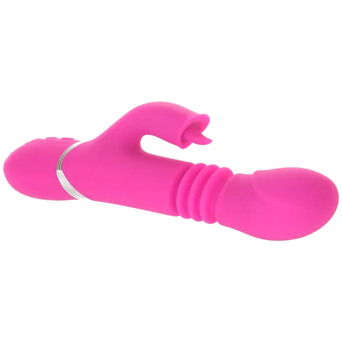 Evolved Novelties Pink Dragon Thrusting Rabbit Vibe Vibrators