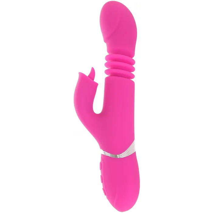 Evolved Novelties Pink Dragon Thrusting Rabbit Vibe Vibrators