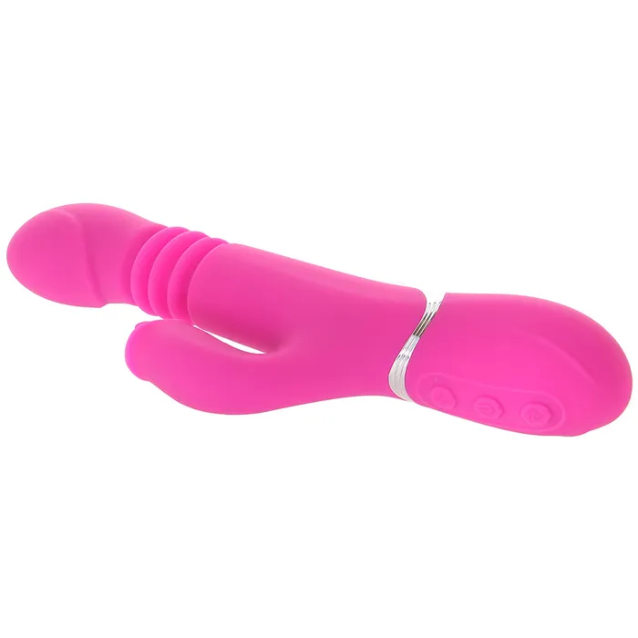 Evolved Novelties Pink Dragon Thrusting Rabbit Vibe Vibrators