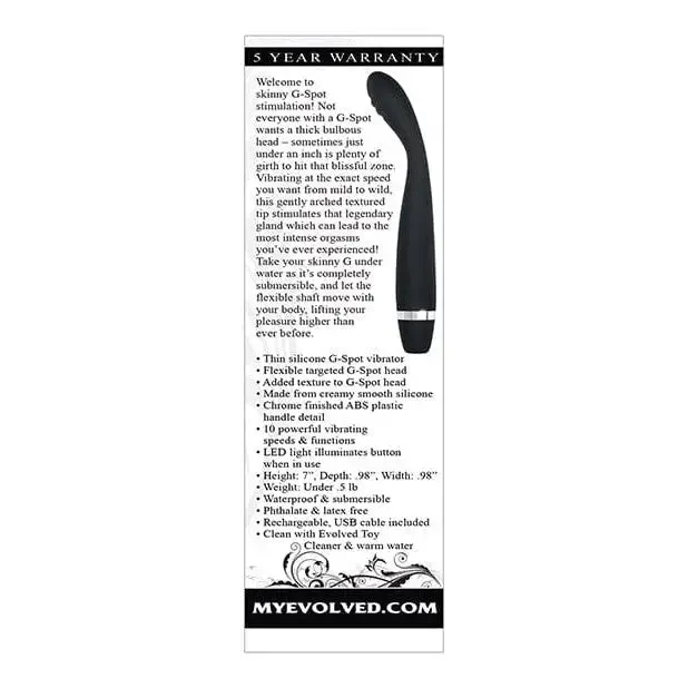 Evolved Skinny G Silicone G Spot Vibrator Evolved Vibrators