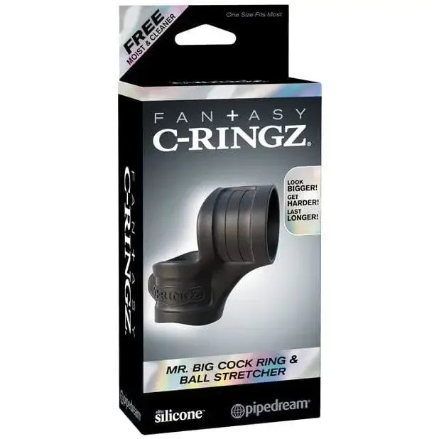 Fantasy Lingerie Male Sex Toys Fantasy Cringz Mr Big Cock Ring Ball Stretcher Black Fantasy Lingerie Male Sex Toys Fantasy Cringz Mr Big Cock Ring Ball Stretcher Black