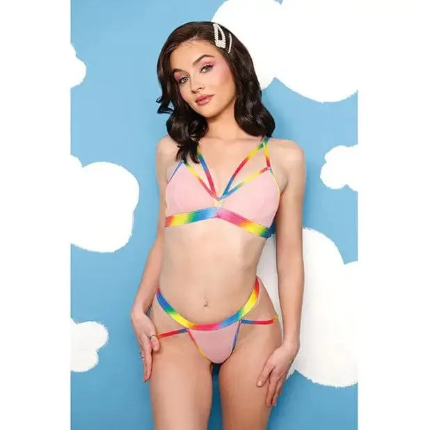 Fantasy Lingerie Vibrators Vibes Make It Rain Caged Bralette Panty