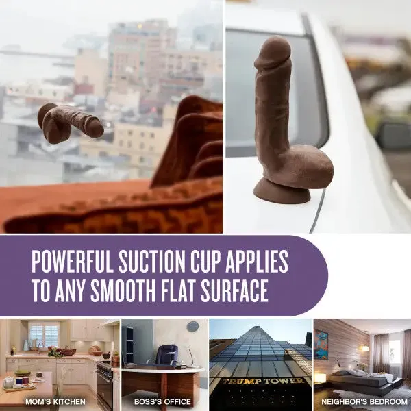 Female Sex Toys Blush X5 Hard On Realistic 85 in Dildo with Balls Suction Cup Brown Blush