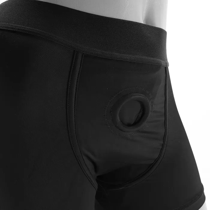Female Sex Toys CalExotics Boundless Boxer Brief Harness in SM Female Sex Toys CalExotics Boundless Boxer Brief Harness in SM