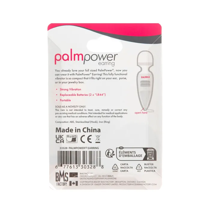 Female Sex Toys PalmPower PalmPower Micro Massager Earring 1 piece