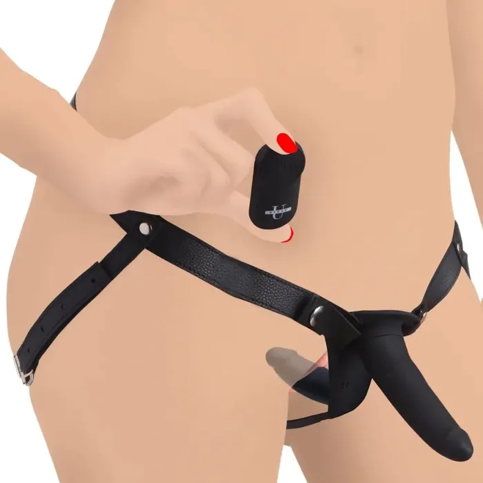 Female Sex Toys Strap U 28x Power Pegger Beginner Vibrating Double Dildo With Harness And Remote Strap U