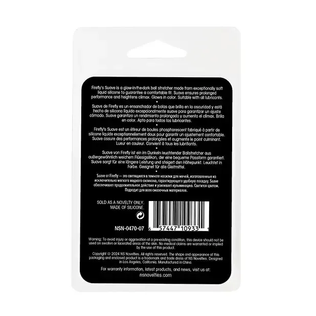 Firefly Glow in the Dark Suave Ball Stretcher White Ns Novelties INC Dildos Firefly Glow in the Dark Suave Ball Stretcher White Ns Novelties INC Dildos
