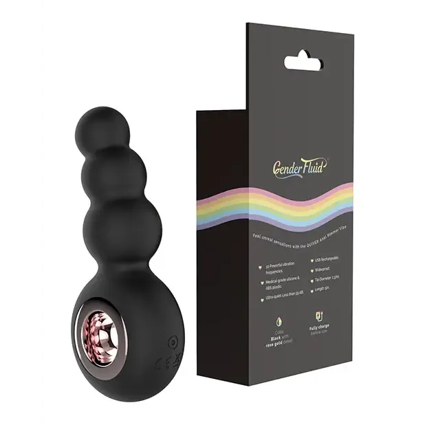 Gender Fluid Quiver Anal Ring Bead Vibe Black Thank Me Now INC Anal Gender Fluid Quiver Anal Ring Bead Vibe Black Thank Me Now INC Anal