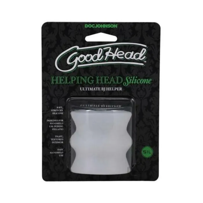 GoodHead Helping Head Silicone Ultimate BJ Helper Frost Doc Johnson Male Sex Toys GoodHead Helping Head Silicone Ultimate BJ Helper Frost Doc Johnson Male Sex Toys