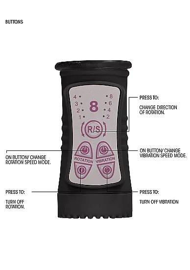 HonourSkintwocom Anal Rotating Beaded Bubbles Vibrator Black