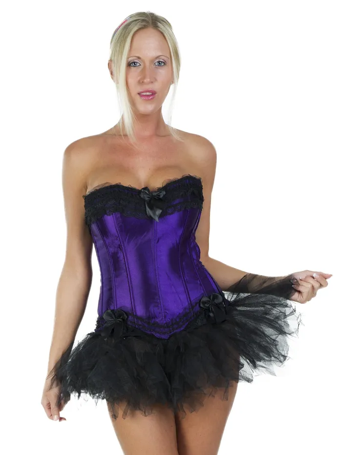 HonourSkintwocom Satin Tutu Corset Purple And Black Vibrators HonourSkintwocom Satin Tutu Corset Purple And Black Vibrators