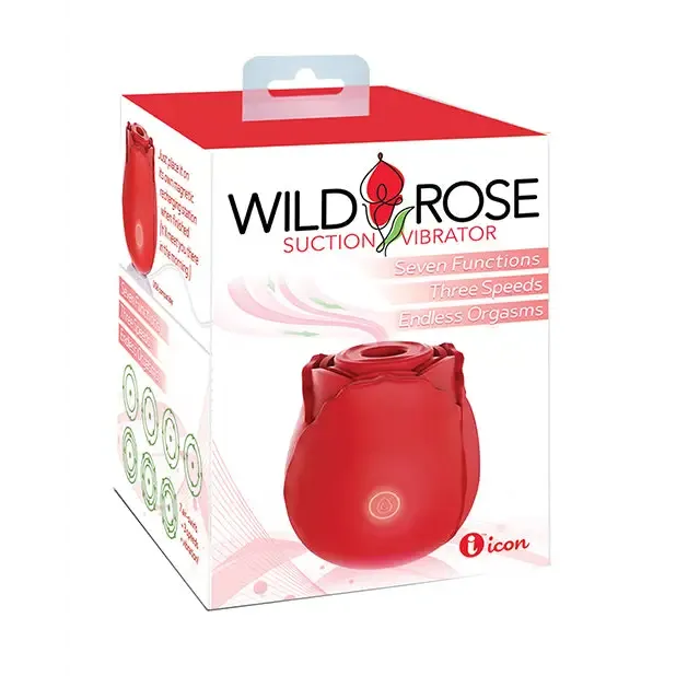 Icon Brands INC Vibrators Wild Rose Classic Vibrator Red