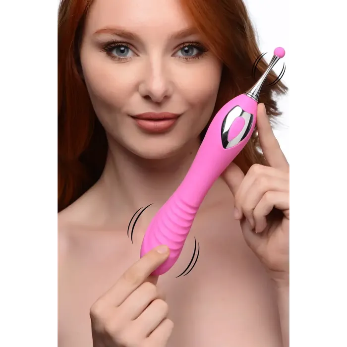 inmi Female Sex Toys Power Zinger Dual Ended Silicone Vibrator