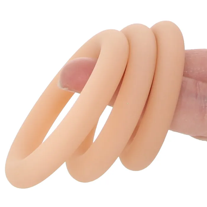 Jock Discreet Silicone Cock Ring Set in Light XR Brands Male Sex Toys