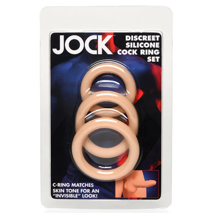 Jock Discreet Silicone Cock Ring Set in Light XR Brands Male Sex Toys