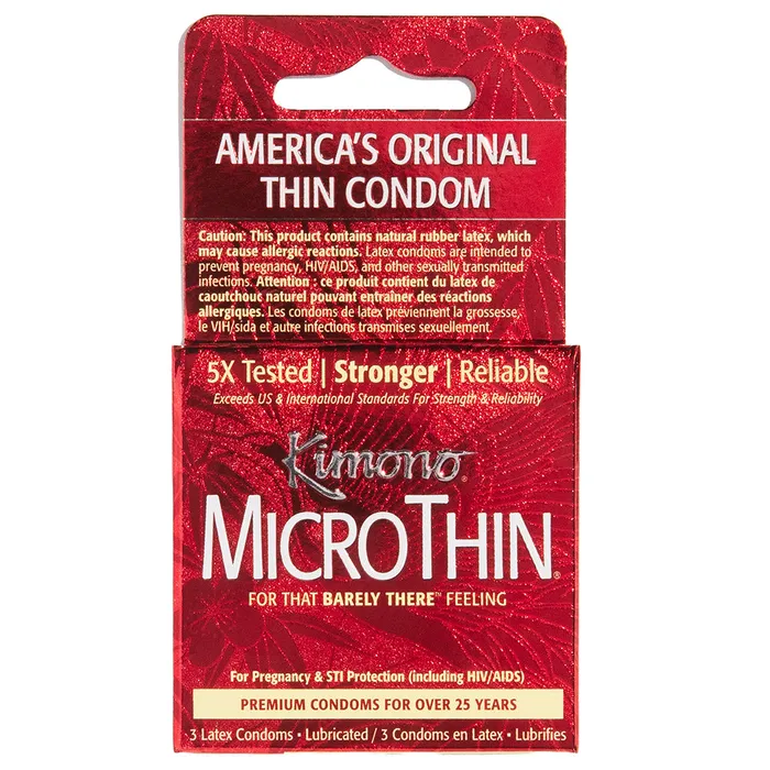 Kimono Female Sex Toys Kimono MicroThin Condoms in 3 Pack