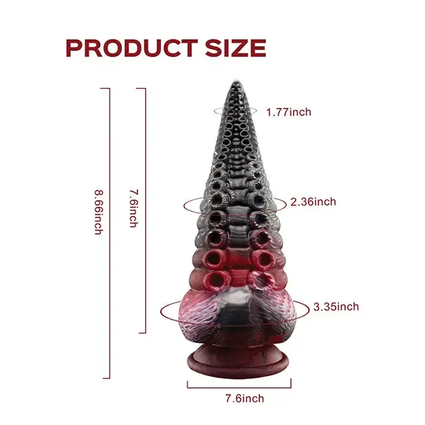 Lava Tentacle Shape Suction Cup Dildo Multi Color Honey Play Box Dildos
