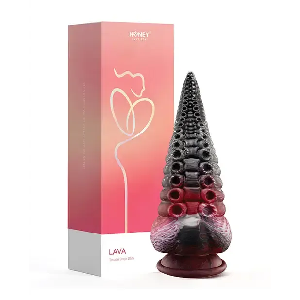 Lava Tentacle Shape Suction Cup Dildo Multi Color Honey Play Box Dildos