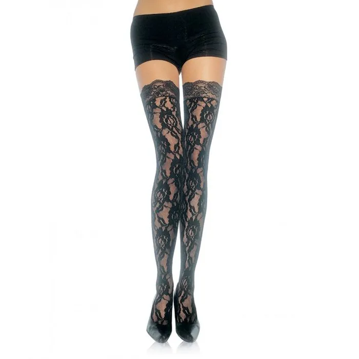 Leg Avenue Couples LEG AVENUE FLORAL LACE STOCKINGS
