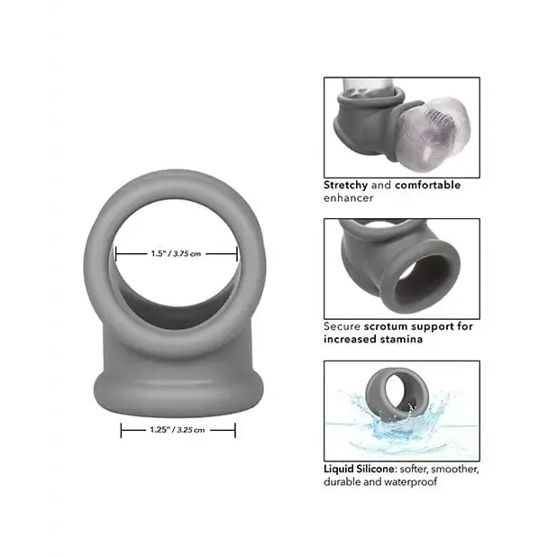 Male Sex Toys CalExotics Alpha Liquid Silicone Precision Ring Grey Male Sex Toys CalExotics Alpha Liquid Silicone Precision Ring Grey