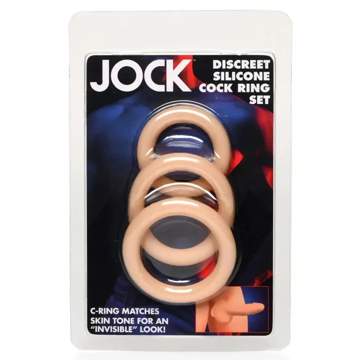 Male Sex Toys Curve Toys Discreet Silicone Cock Ring Set Light