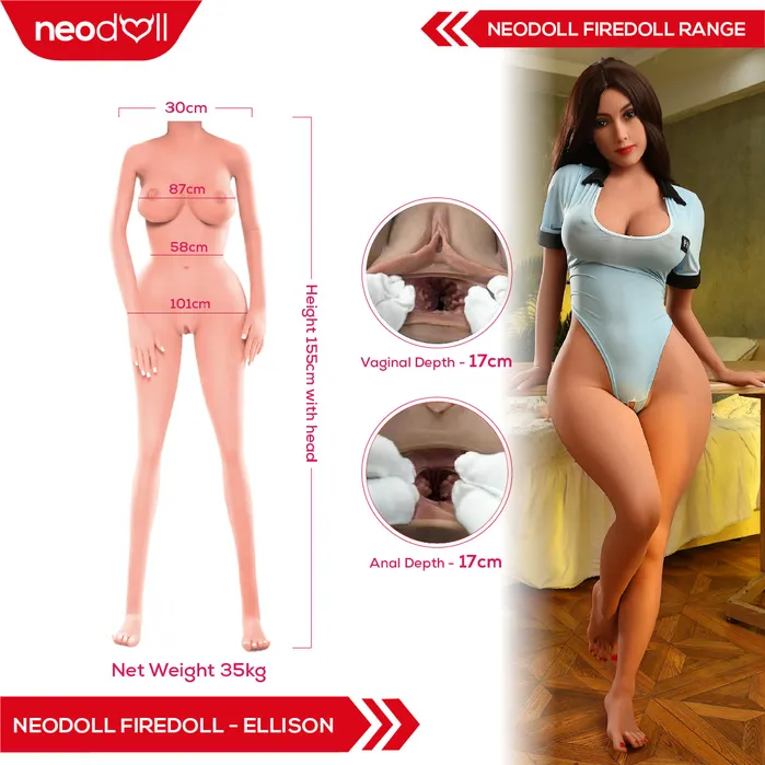 Male Sex Toys Fire Doll Fire Doll Ellison Realistic Sex Doll Tongue included 155cm Light Tan