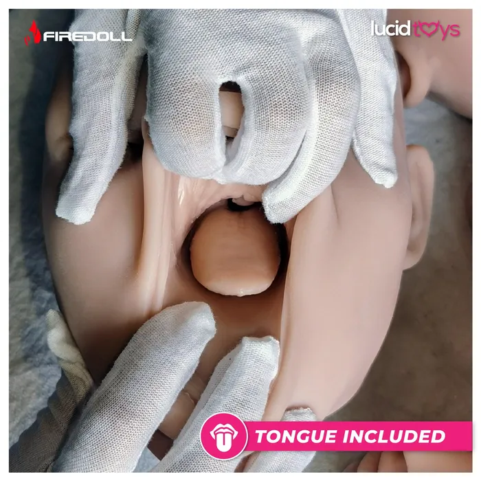 Male Sex Toys Fire Doll Fire Doll Kally Realistic Sex Doll Tongue included 157cm Natural