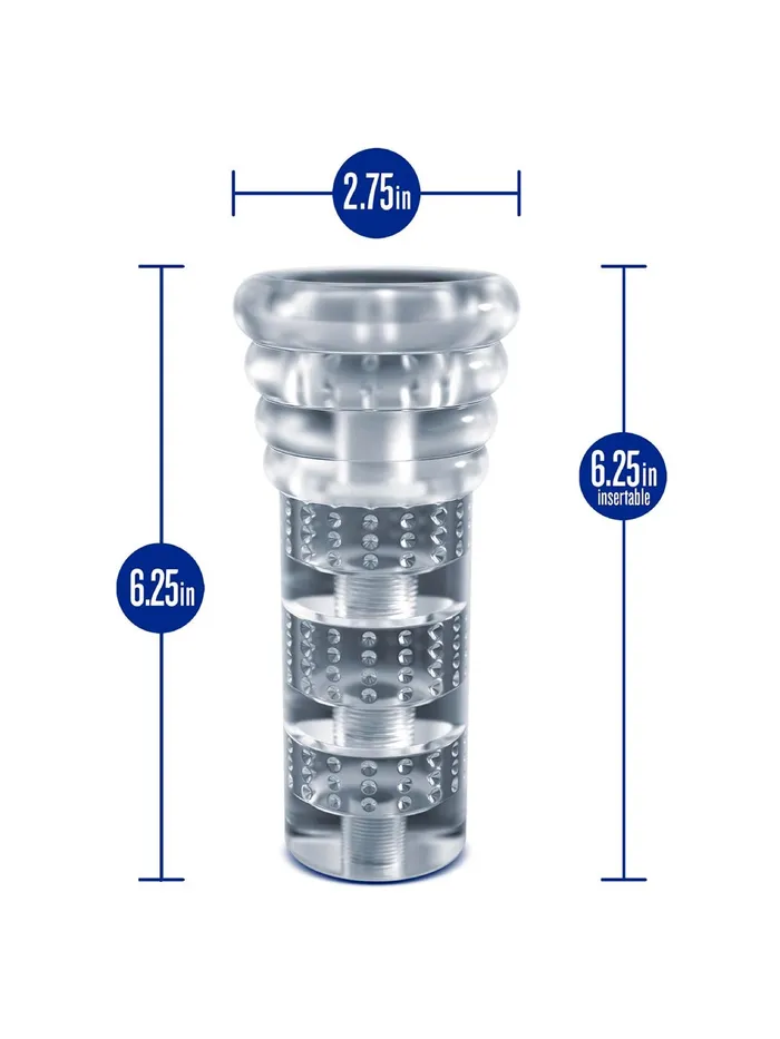 Male Sex Toys HonourSkintwocom Rize Luz Self Lubricating Stroker Clear