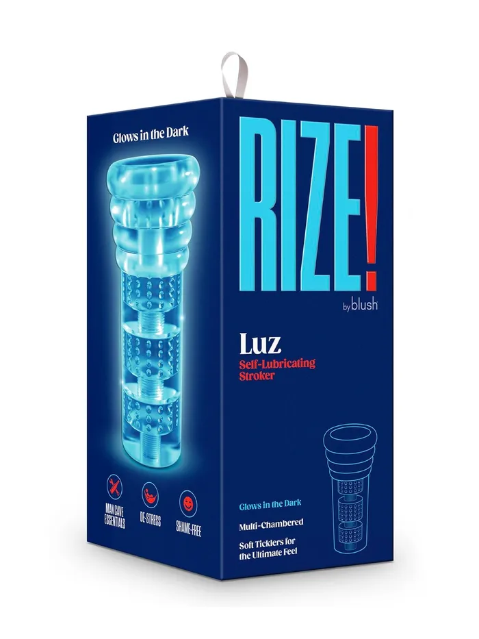Male Sex Toys HonourSkintwocom Rize Luz Self Lubricating Stroker Clear