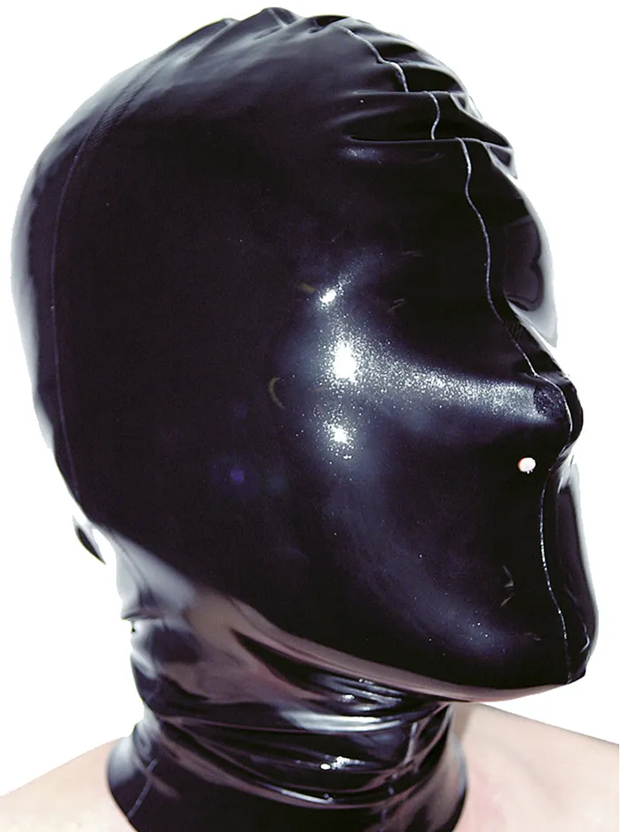 Male Sex Toys HonourSkintwocom Rubber Hood with Nose Holes