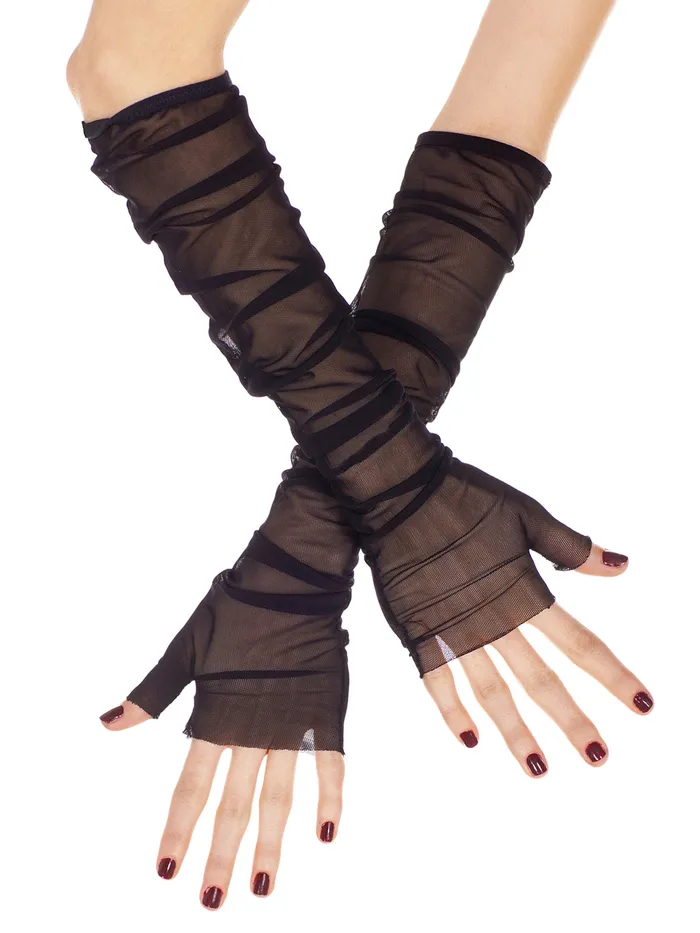 Male Sex Toys HonourSkintwocom Soft Mesh Fingerless Gloves One Size
