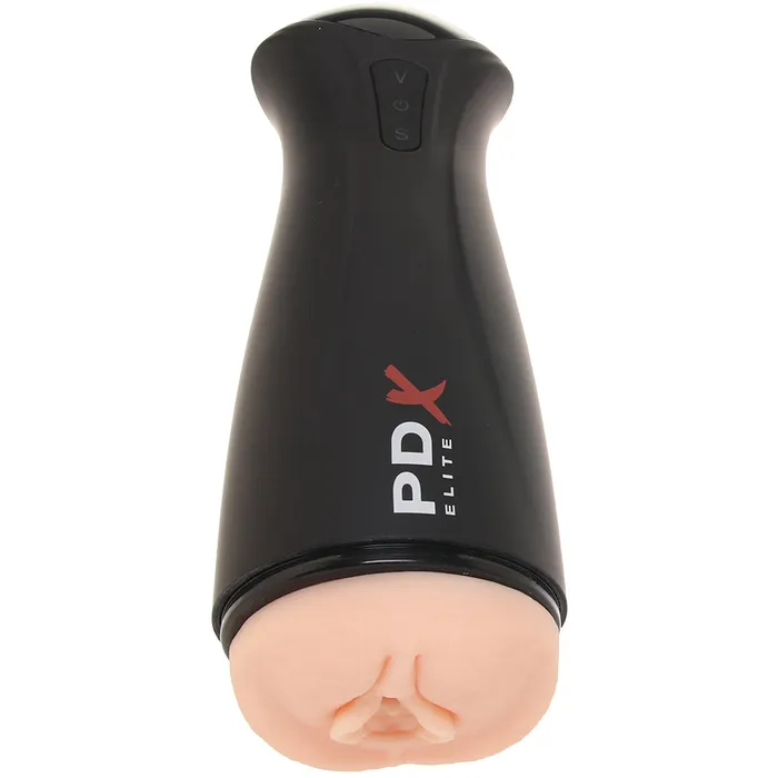 Male Sex Toys Pipedream PDX Elite FckGasm Auto Suction Stroker in Light