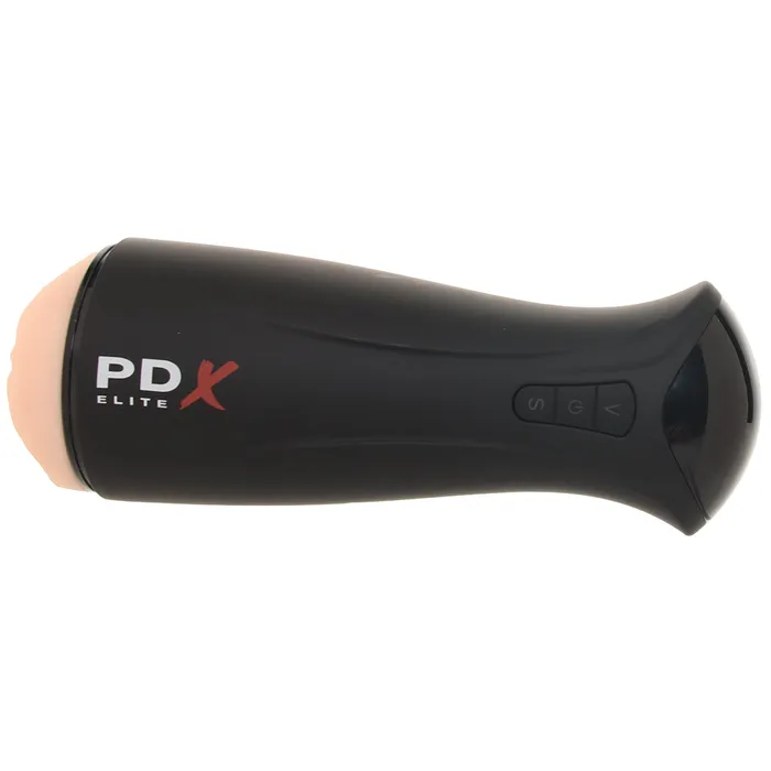 Male Sex Toys Pipedream PDX Elite FckGasm Auto Suction Stroker in Light
