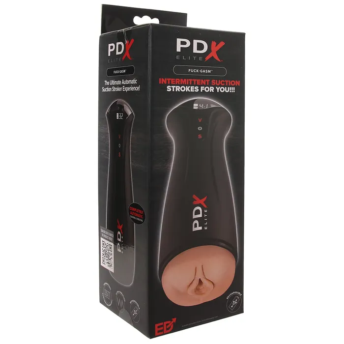 Male Sex Toys Pipedream PDX Elite FckGasm Auto Suction Stroker in Light