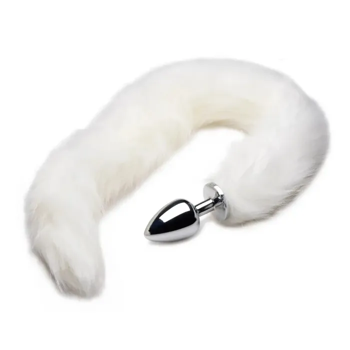 Male Sex Toys Tailz Extra Long Mink Tail Metal Anal Plug