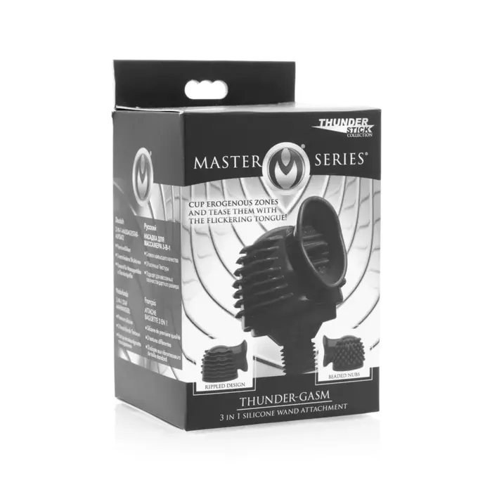 Master Series Female Sex Toys Thundergasm 3 In 1 Silicone Wand Attachment