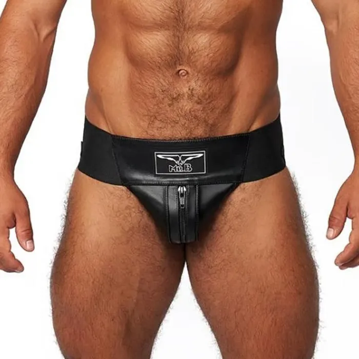 Mister B Leather Premium Jockstrap Black Mister B Restraints