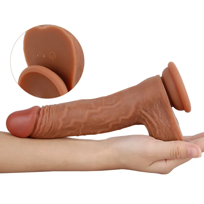 Modi Female Sex Toys D43 Luxe Realistic Swinging Warming Silicone Vibrating Dildo with Remote Control 85 Inch