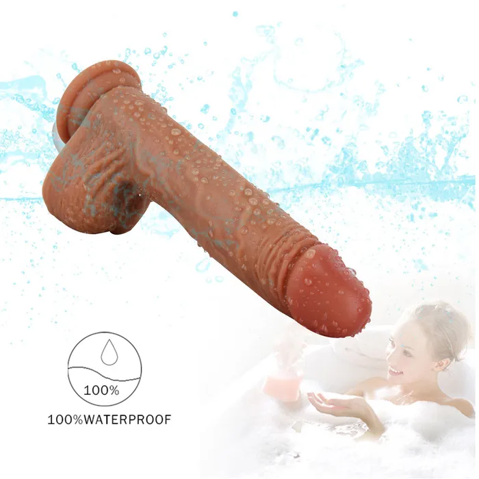 Modi Female Sex Toys D43 Luxe Realistic Swinging Warming Silicone Vibrating Dildo with Remote Control 85 Inch