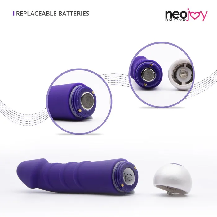Neojoy 7 Vibes Premium Silicone Vibrating Dildo Purple 15cm 59 Inch Neojoy Vibrators