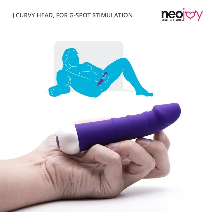 Neojoy 7 Vibes Premium Silicone Vibrating Dildo Purple 15cm 59 Inch Neojoy Vibrators
