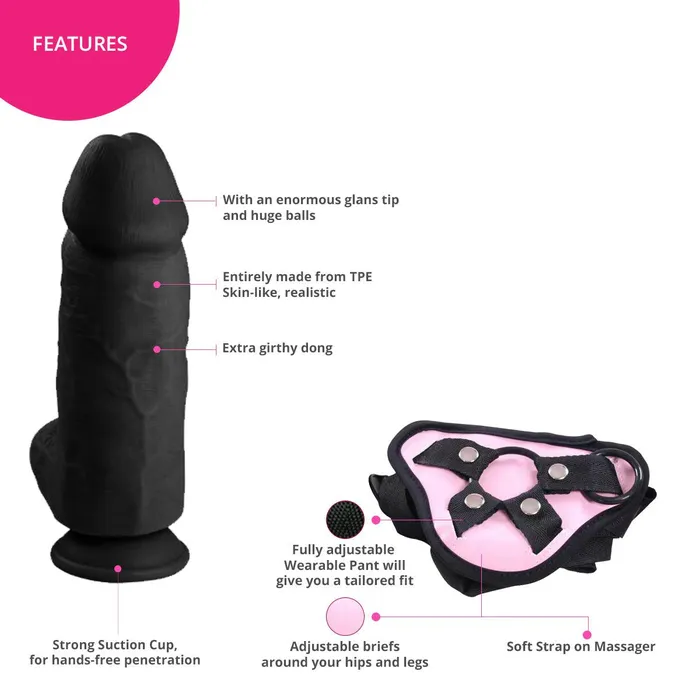 Neojoy Female Sex Toys Neojoy Bigger Bad Boy Dildo With StrapOn Dong Gay Sex Toy Black 255cm 10 inch Neojoy Female Sex Toys Neojoy Bigger Bad Boy Dildo With StrapOn Dong Gay Sex Toy Black 255cm 10 inch