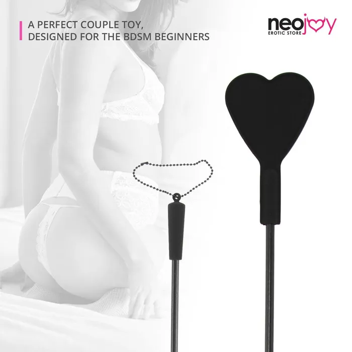 Neojoy Heart Bondage Spanker Silicone Black 1968 inch 50cm Neojoy Anal
