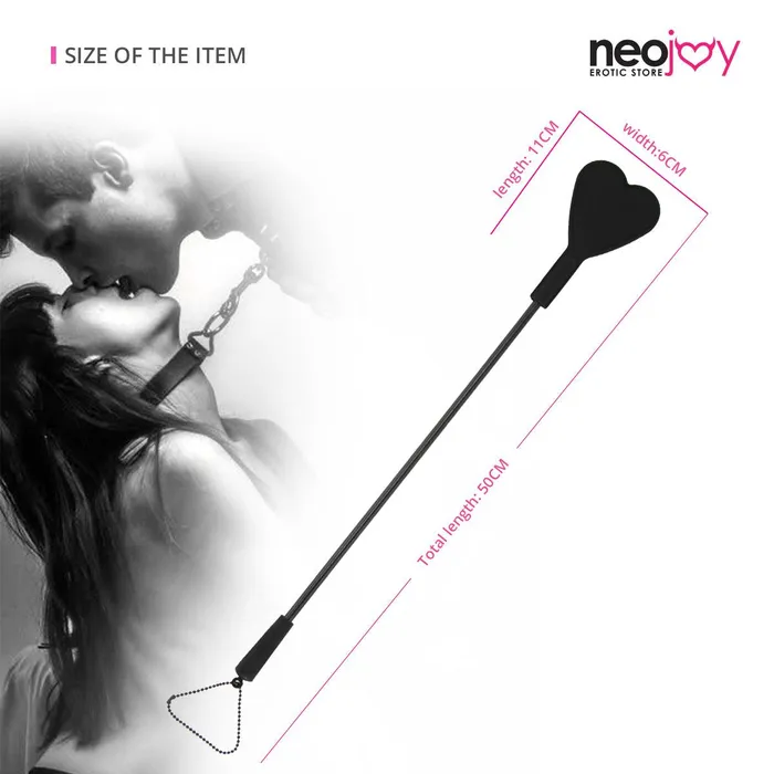 Neojoy Heart Bondage Spanker Silicone Black 1968 inch 50cm Neojoy Anal