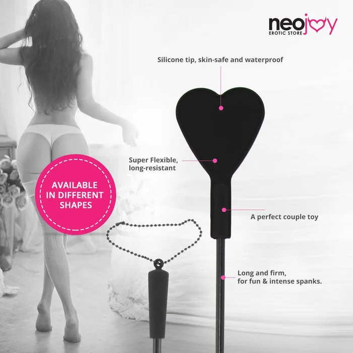 Neojoy Heart Bondage Spanker Silicone Black 1968 inch 50cm Neojoy Anal